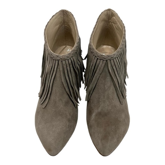 Anine Bing Irmelin Gray Suede Fringe Casual Booties Southwestern Boho Women’s 39 - Picture 6 of 15